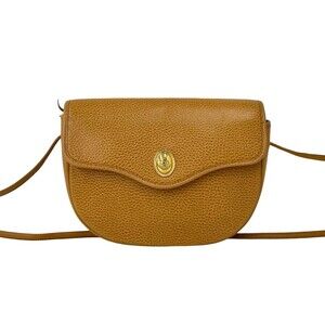 Christian Dior Vintage CD Logo Hardware Leather Shoulder Bag Pouch Brown 42885